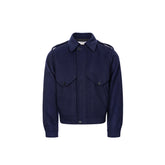 ESAIAS Detachable Scarf-Collar Wool-Blend Jacket