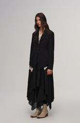 ILNya Nieternite Nifutur Asymmetric Hem Linen-Blend Blazer