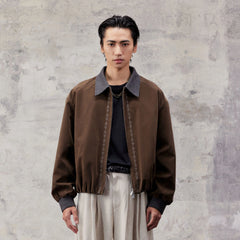 ALVNG AR ANTS Contrast Collar Totem Embroidered Jacket