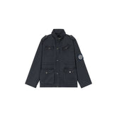 SAVAGEGROWTHWORLD Washed Canvas Multi-Pocket Utility Jacket