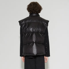 VANN VALRENCE Plain Duck Down Oversized Puffer Vest