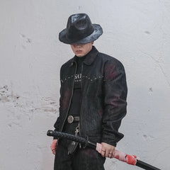 UNDERWATER Bloodstained Raw Denim Jacket