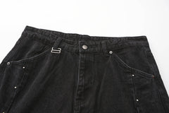 BLACK8MOB Armour Crinkled Rivet Pants