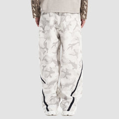 VANN VALRENCE Camo Double-Waist Wide-Leg Pants