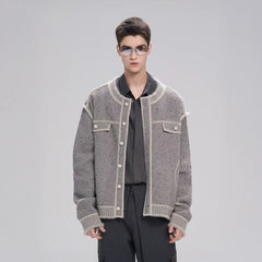 TIWILLTANG Contrast Stitch Knit Jacket
