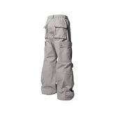RELABEL Multi-Pocket Oversized Workwear Cargo Pants Gray