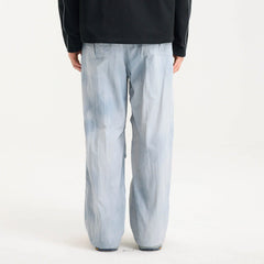 BONELESS Tie-Dye Crinkled Parachute Pants