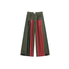 NOTHINGNESS WORLD Four-Stripe Wide-Leg Sweatpants