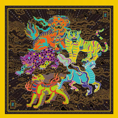 MASH UP ASIA Mythic Beast Quartet Decorative Art Print