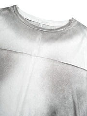 FLYERRER Washed Gradient Cross-Panel Raw-Edge Long-Sleeve Tee