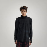 FLYERRER Distressed Reversible Spliced High-Neck L/S Tee