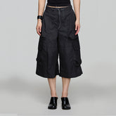 OPICLOTH Multi-Pocket Drawstring Cargo Shorts
