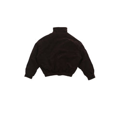 TRECLUB Faux Suede Utility Bomber Jacket
