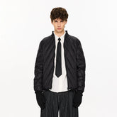 KREATE Quilted Rib Stand-Collar Down Jacket