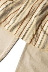 RELABEL Detachable Drape Drawstring Baggy Jeans Brown