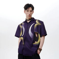 TUIMU Deconstructed Abstract Moon Star Shirt