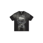 BONELESS Graffiti Distressed Washed T-Shirt