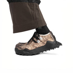REWRITE Distressed Cowhide Trail Sneakers