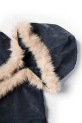 RELABEL Detachable Faux Fur Trim Hooded Jacket