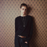 RICHILL Retro Vegas Waffle Henley Long-Sleeve Tee