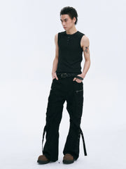 CATSSTAC Strap-Wrapped Spliced Cargo Pants