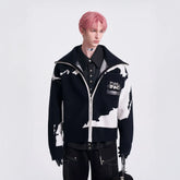 TIWILLTANG Jacquard LOGO Patch Knit Jacket