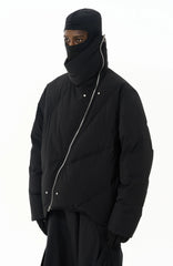 7440 37 1 Asymmetrical Zip High Neck Jacket