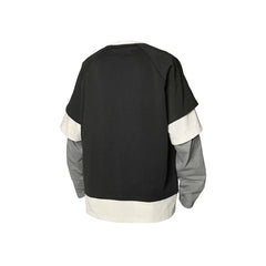 RELABEL Layered Lace-Up Sweatshirt Gray