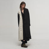 ILNya Nieternite Nifutur Contrast Spliced Striped Sheer Coat