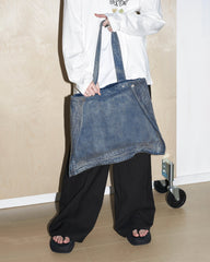 LABELROOM Modern Washed Foldable Denim Tote Bag