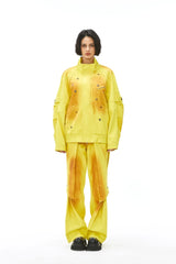VANN VALRENCE Dye-Washed Convertible Wide-Leg Pants