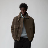 OPICLOTH Suede Dual Zip Quilted Jacket
