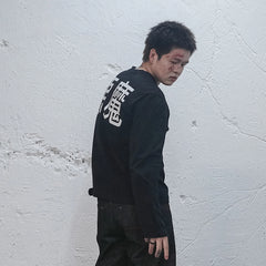 UNDERWATER Demon Slashed Cotton Long Sleeve Tee Black