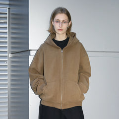 LABELROOM Washed Plush-Touch Hooded Jacket