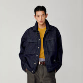 OPICLOTH Retro Dual-Pocket Denim Jacket