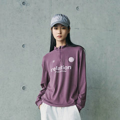 ENSHADOWER Wool Blended Mock Neck Zip-Up L/S Tee