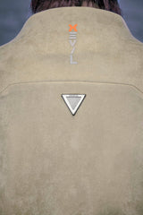 XIPHEVIL Deconstructed Utility Faux Suede Daoist Robe Sand