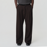 OPICLOTH Modern Pleats Wool-Blend Straight-Leg Pants