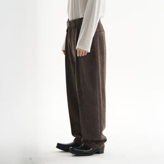 ORAL UTOPIA Pleated Oversized Tapered Pants