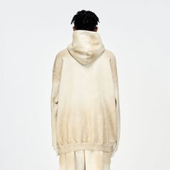 ULIPERY Dirty Fit Distressed Glow Oversized Hoodie