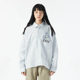 ERROR CODE ROBOT Botanical Embroidered Logo Shirt