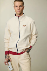 UMAMIISM Waffle Embroidered Fleece-Lined Jacket