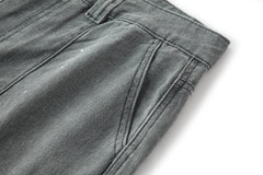 BONELESS Washed Sprinkle Pleated Knee Cargo Jeans