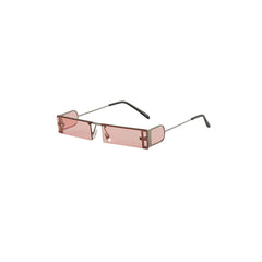 DAMAGE ASIA Rectangle Half-frame Transparent Sunglasses