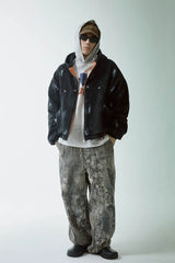 F2CE Brush-Paint Streak Hooded Jacket