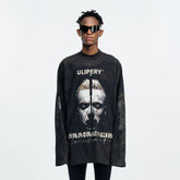 ULIPERY Rammstein Forehead Spike Long Sleeve Tee
