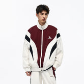 OVERLAPS Retro Contrast Spliced Track Jacket
