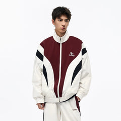 OVERLAPS Retro Contrast Spliced Track Jacket