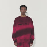VANN VALRENCE Ombre Stripe Crewneck Sweatshirt