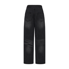 VANN VALRENCE Washed Rivet Tencel Straight-Leg Jeans